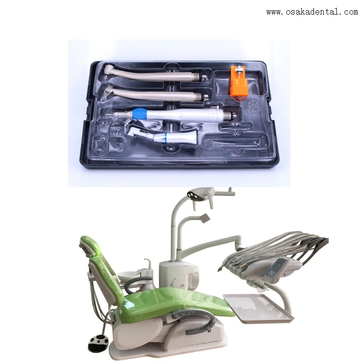 Handpiece dental ajustado / com handpieces de alta velocidade do diodo emissor de luz / com handpieces de baixa velocidade