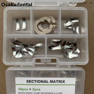 Bom preço kits de matriz seccional de metal ortodôntico dentário inoxidável OSA-F1set