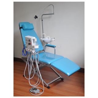 Cadeira dentária portátil com unidade de tratamento e lâmpada LED
