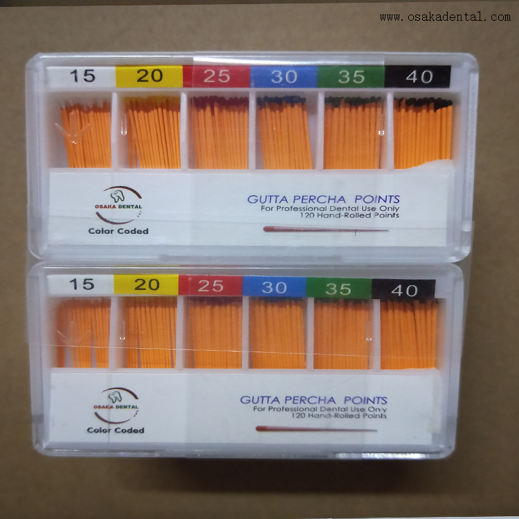 Material de enchimento ortodôntico dental 02taper gutta percha pontos