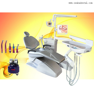 Unidade de cadeira dentária com escaler led dental e peça de mão dentária e compressor de ar dental com luz de cura dentária