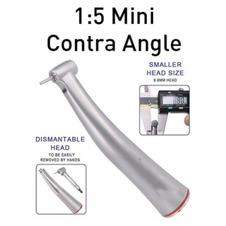 Fabricante dentário de aço inoxidável Mini Head Contra Angle 1: 5