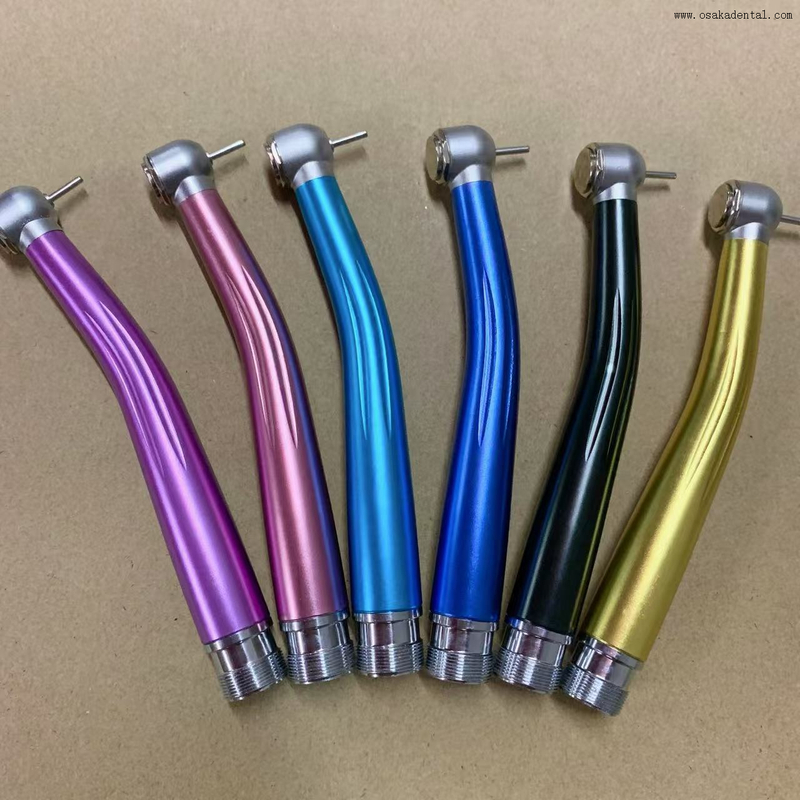 Peça de mão colorida de alta velocidade com 3 sprays de água e sem luz