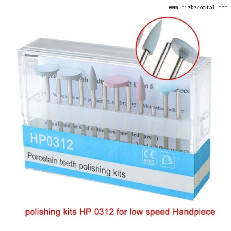 Kit de polimento dentário HP 0312 para peça de mão de baixa velocidade