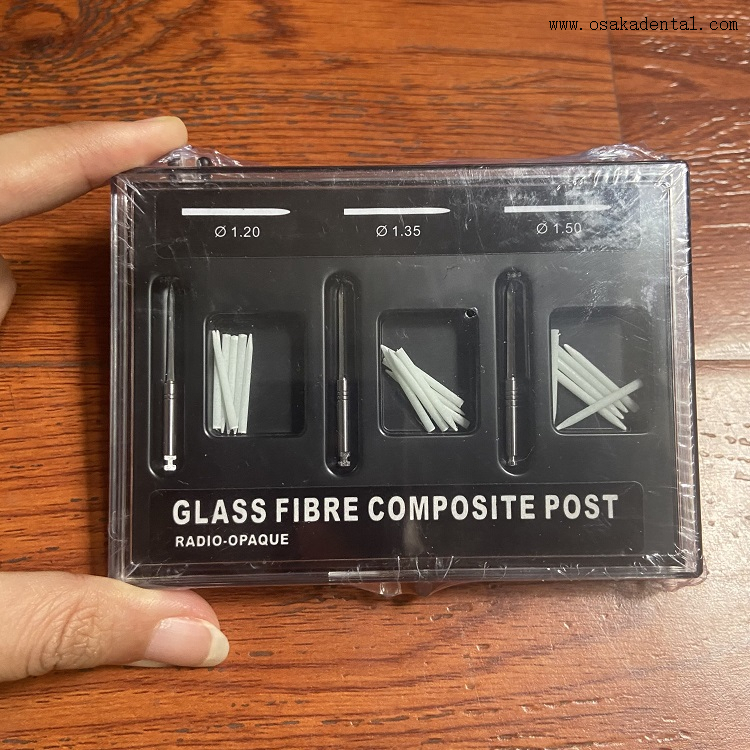 Poste composto de fibra de vidro dental 18pcs post + 3pcs brocas OSA-S006A