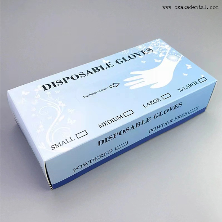 Luvas de nitrilo descartáveis ou luvas de borracha