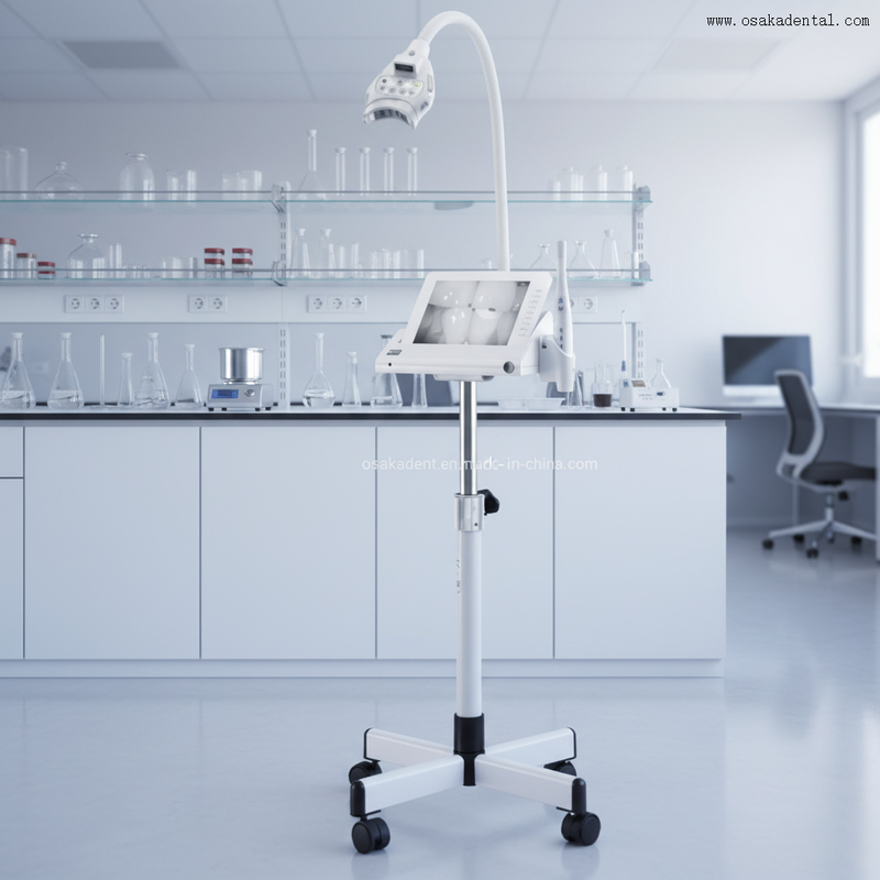 Máquina profissional de clareamento dental com led, com intensidade de luz fria ajustável, remoção rápida de manchas, cuidados bucais seguros