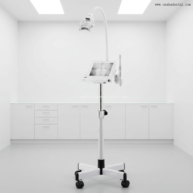 Máquina profissional de clareamento dental com led, com intensidade de luz fria ajustável, remoção rápida de manchas, cuidados bucais seguros