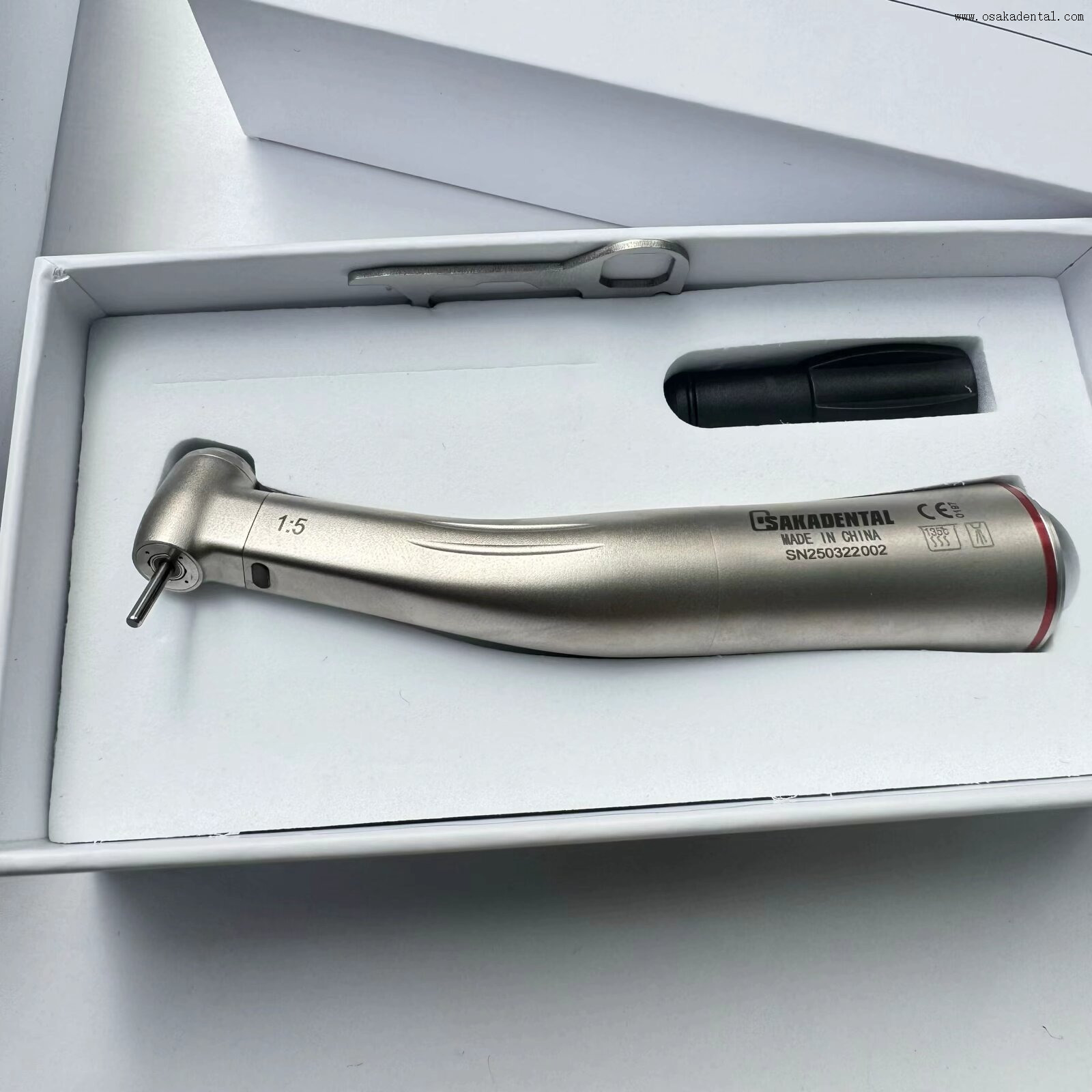 Contra-ângulo dental vermelho dental 1:5 Contra-ângulo crescente