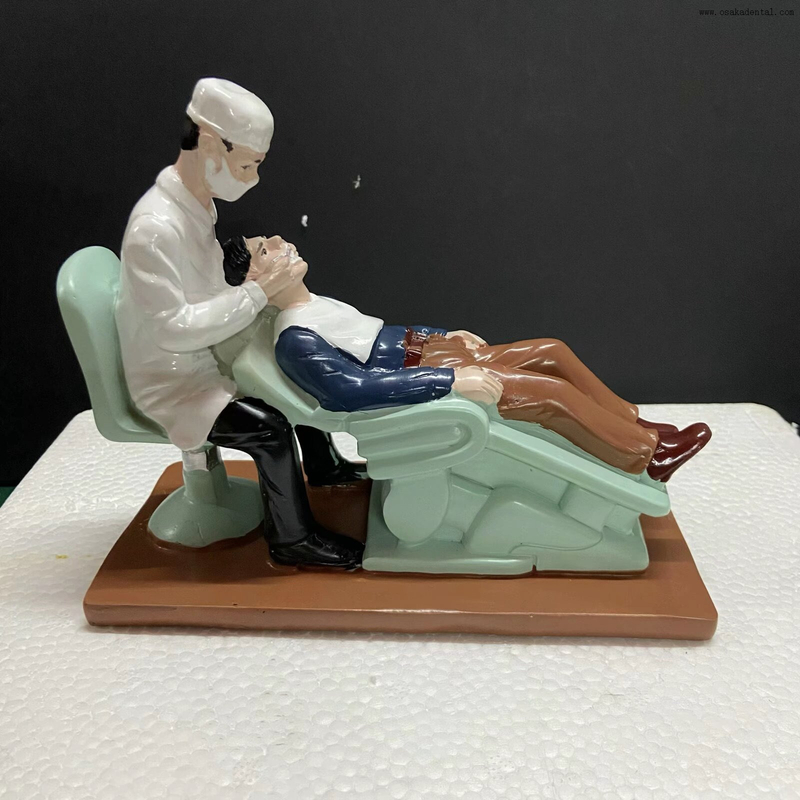 Modelo de exibição de clínica odontológica de dentista com material de resina