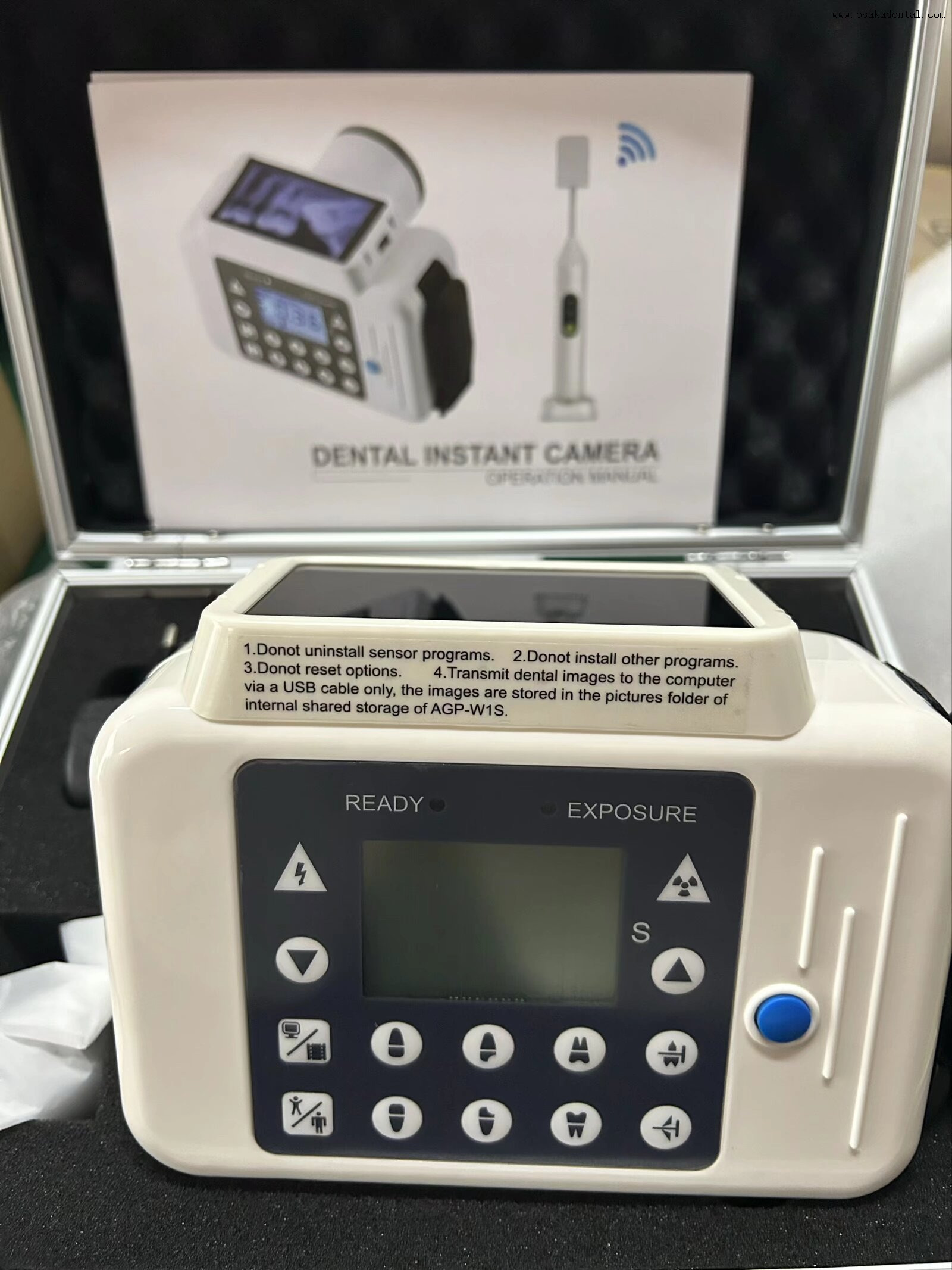 Unidade de raio X odontológico com sensor sem fio