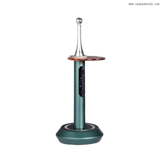 Luz de cura dentária colorida de um segundo com corpo de metal