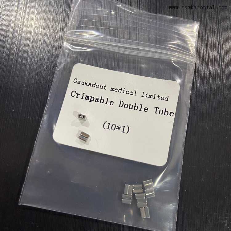 Tubo duplo frisável ortodôntico dentário