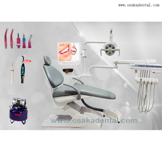 OSA-A2 Cadeira odontológica com peça de mão odontológica com compressor de ar com câmera oral com fotopolimerizador com escamador ultronsic