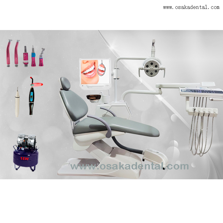 OSA-A2 Cadeira odontológica com peça de mão odontológica com compressor de ar com câmera oral com fotopolimerizador com escamador ultronsic