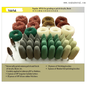 Kit de brocas diamantadas dentárias Kit HP popular para lixar ou polir acrílico e resina