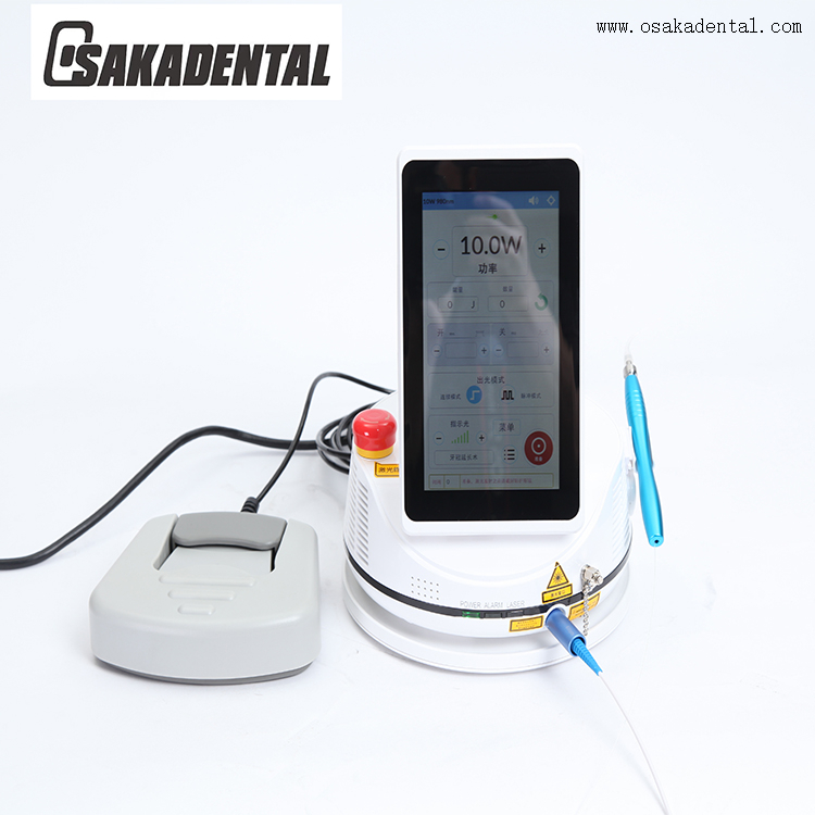 Laser dental 10W para corte de tecidos moles e clareamento dos dentes