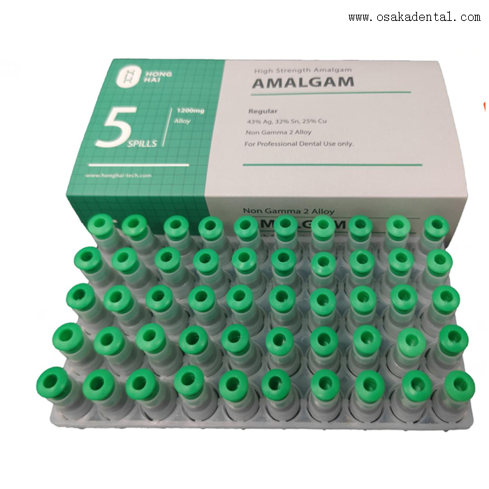 Cápsula dental 1000mg Spill5 da liga do amálgama da cor verde do Ag 43%