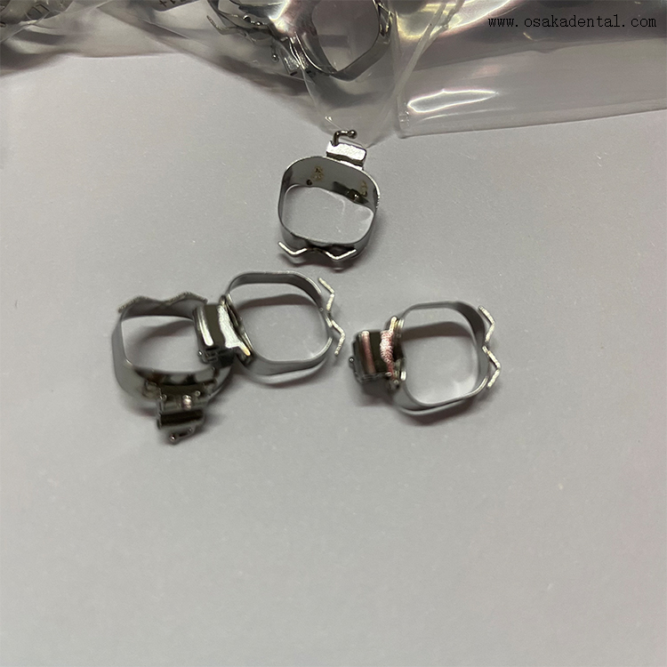 Acessórios ortodônticos dentários Banda molar dentária com presilha