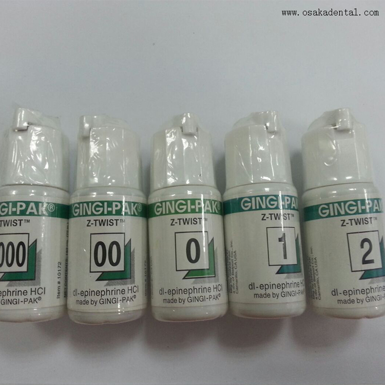 Cabo de retração dentária de consumíveis odontológicos com tamanho diferente