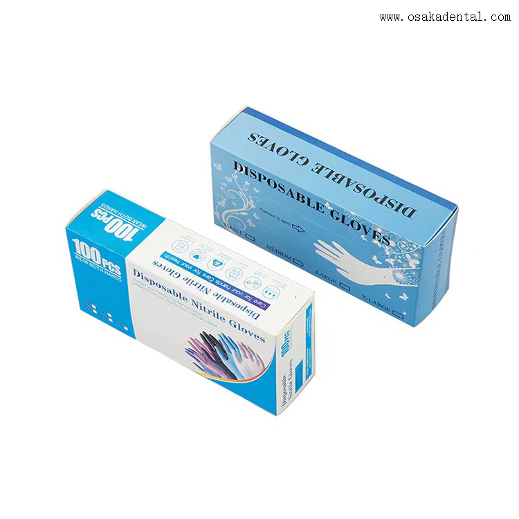 Luvas de nitrilo descartáveis ou luvas de borracha