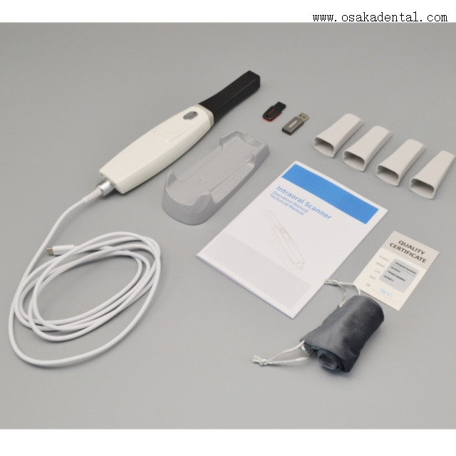 Scanner intraoral 3D odontológico com pontas de 4 unidades