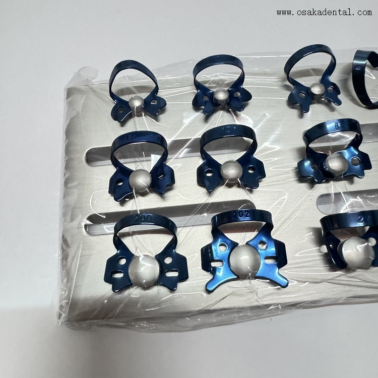 Suporte de barragem de borracha para clipe de cuidados bucais odontológicos