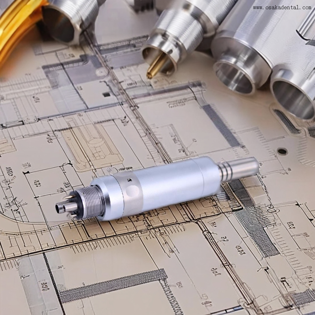 Motor de ar odontológico com fibra óptica 6 furos