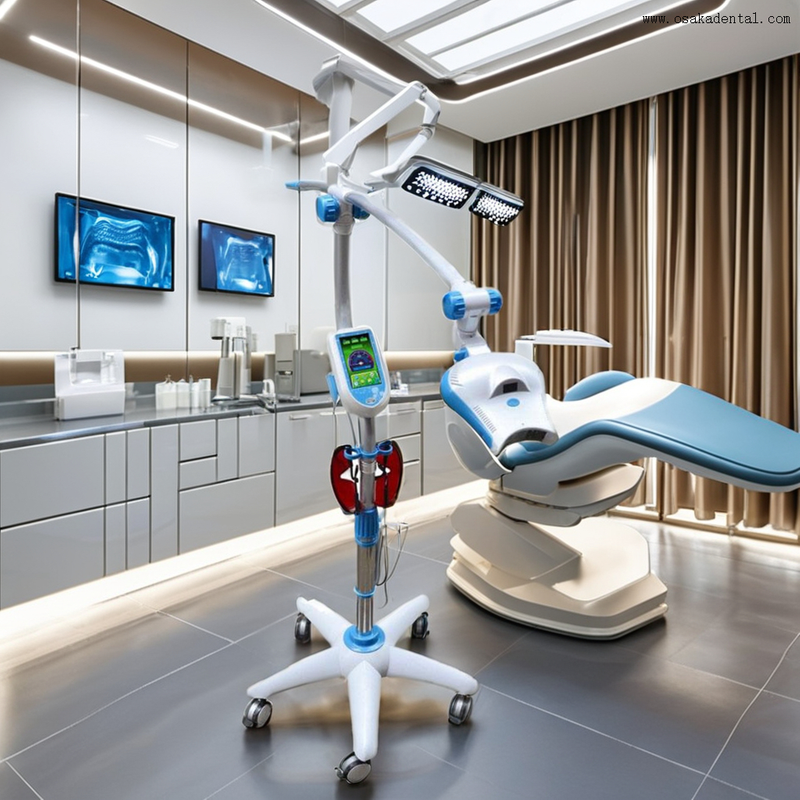 Dispositivo avançado de clareamento dental para limpeza e clareamento profissional dos dentes em ambientes clínicos modernos