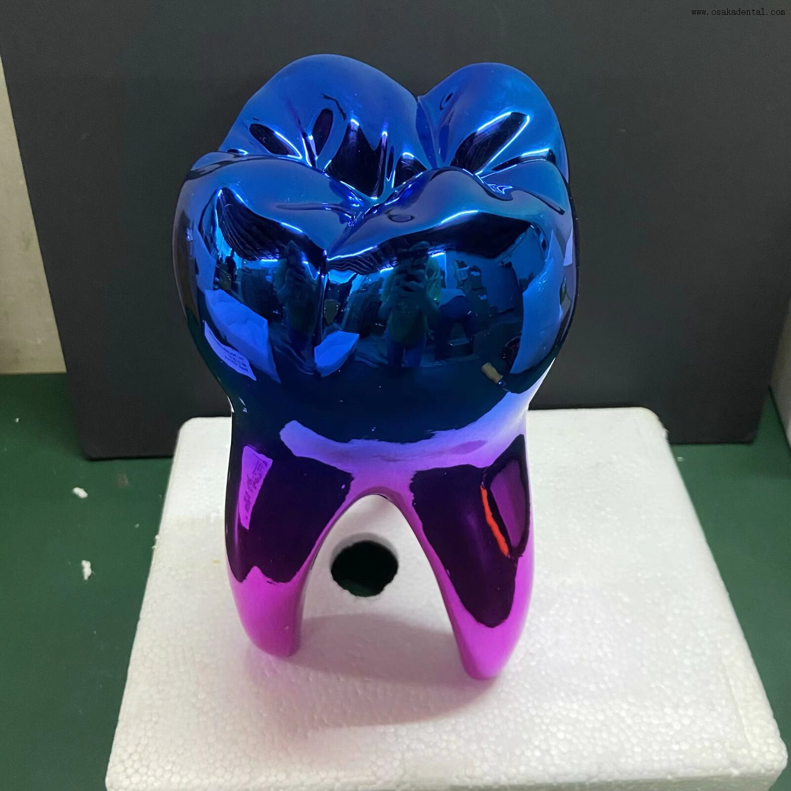 Escultura dentária em resina 3D - Decoração moderna de arte dentária para clínica dentária