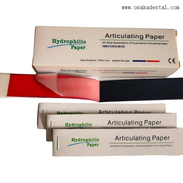 Papel articulado dental (vermelho / azul / vermelho e azul) para articulação
