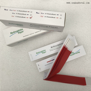 Papel Articulante Dentário Azul e Vermelho OSA-W13BR