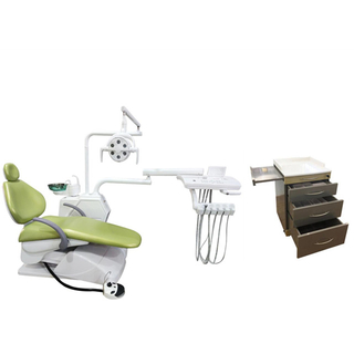 Unidade de cadeira dentária com gabinete móvel para máquina de implante e escaler