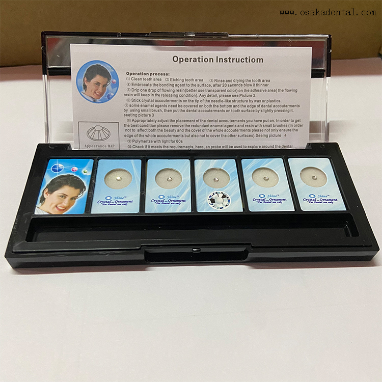 Acessórios odontológicos gemas de cristal ou diamante para dentes