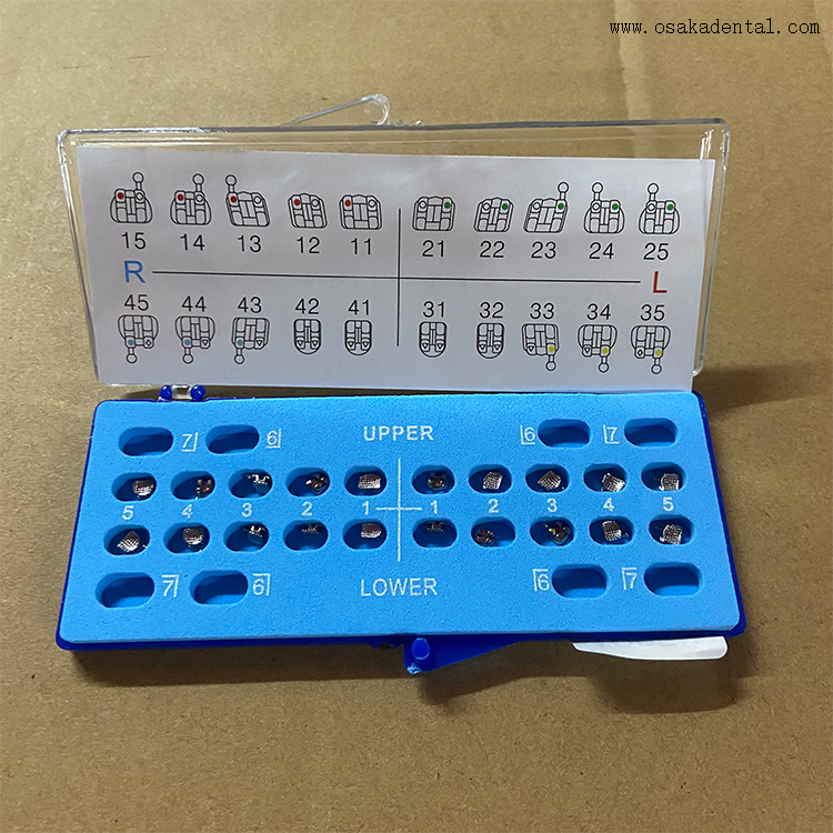 Suporte de metal base de malha ortodôntica dentária