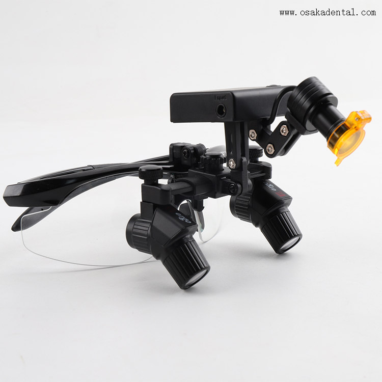 Conjunto de luz de lente de aumento de canto dental lupas dentárias