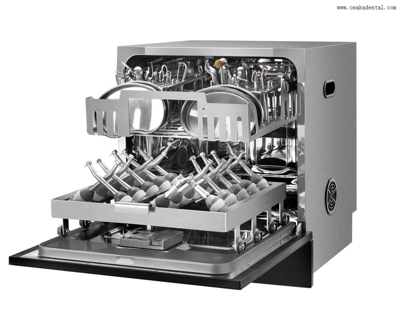 Máquina de lavar odontológica com impressora e máquina de limpeza dentária com impressora para produtos odontológicos de peça de mão