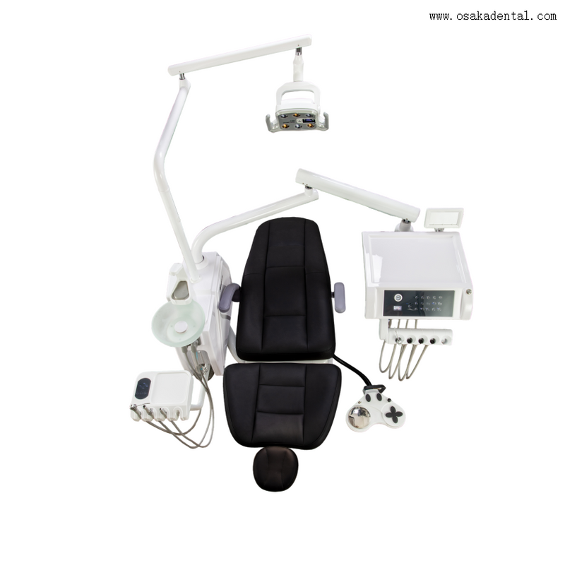 Unidade odontológica de luxo com sistema de controle de pedal multifuncional 