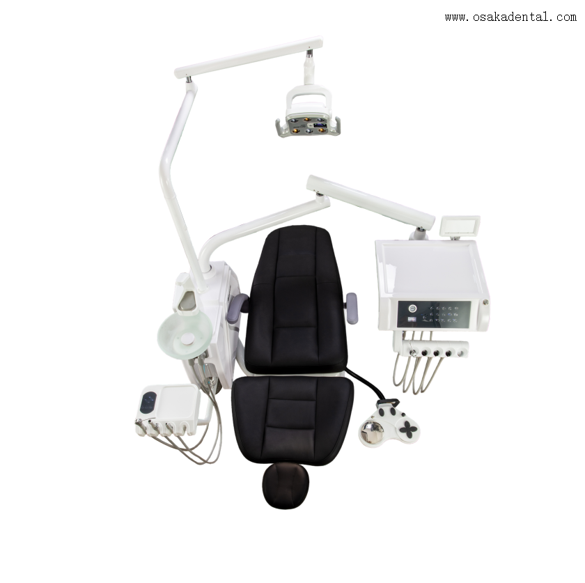 Unidade odontológica de luxo com sistema de controle de pedal multifuncional 