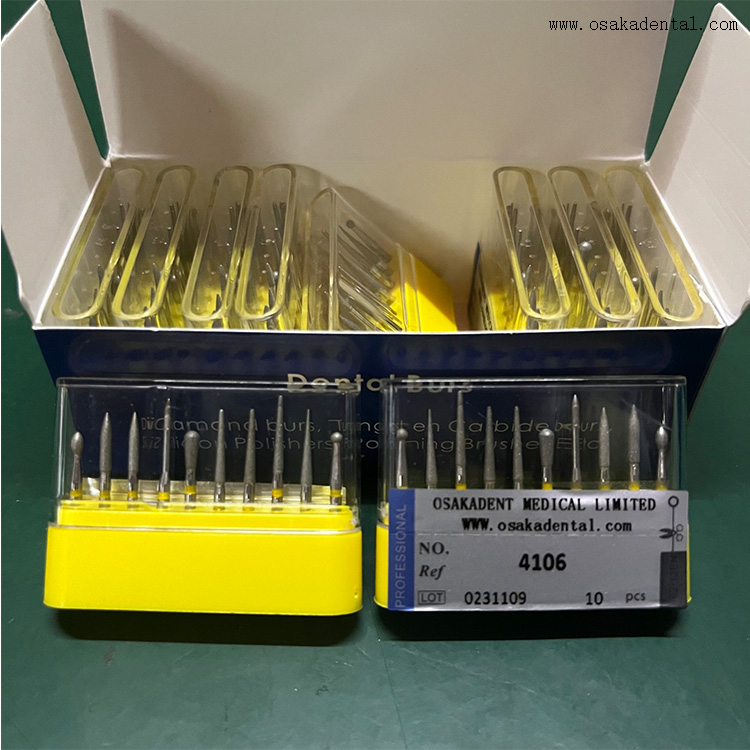 Peça de mão odontológica de alta velocidade brocas diamantadas