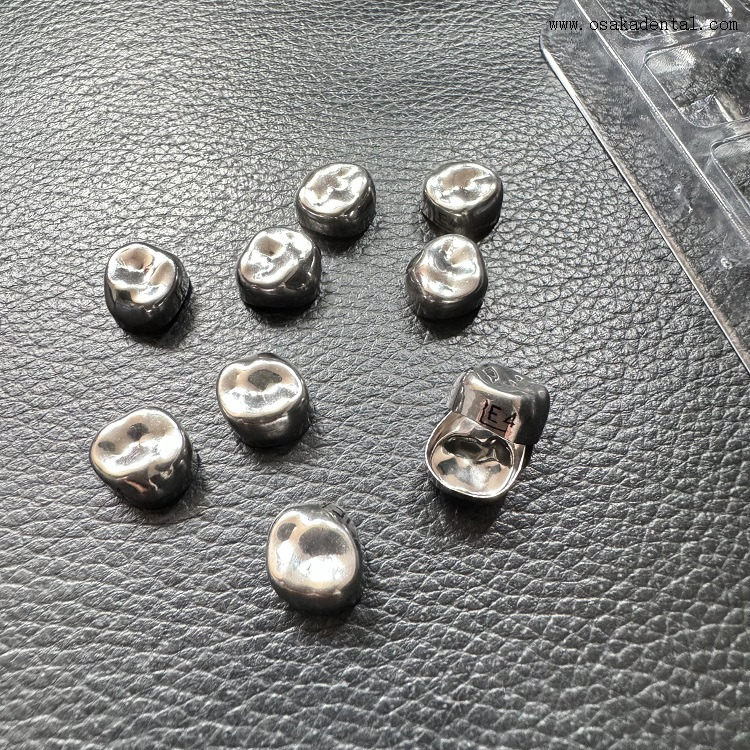 Coroa infantil de aço inoxidável odontológico 10 unidades/pacote