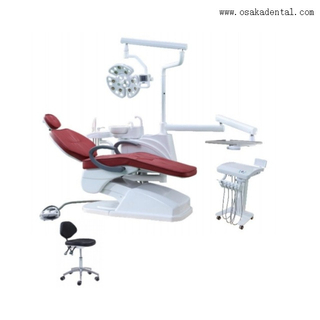 Cadeira odontológica com lâmpada LED para implante e bandeja móvel