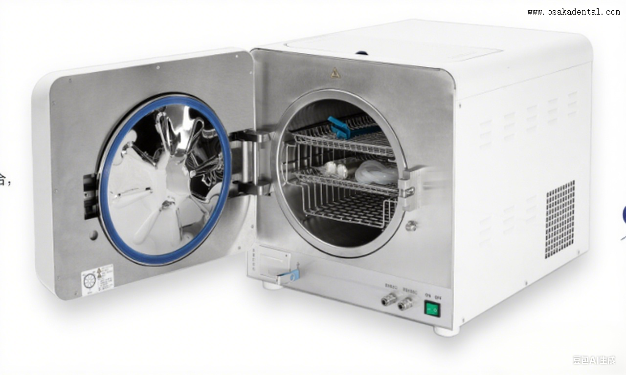 Tanque de água europeu com abertura classe B, display digital, autoclave odontológica de 29L para unidade odontológica com bomba Thomas Vaccum