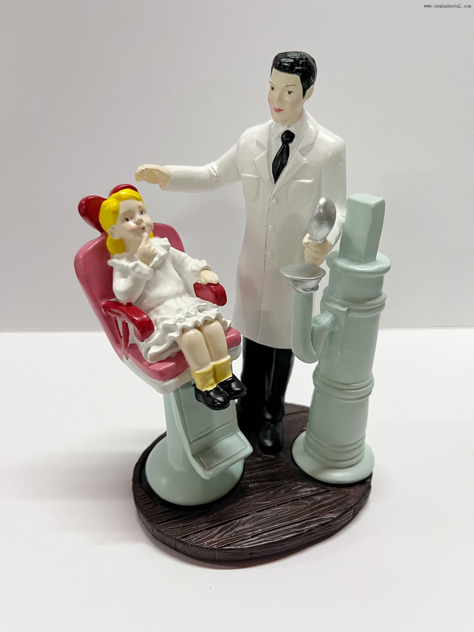 Nova decoração de escritório odontológico dentista e estatueta de menina ornamento