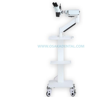 Um microscópio dental portátil de qualidade estável com carrinho móvel