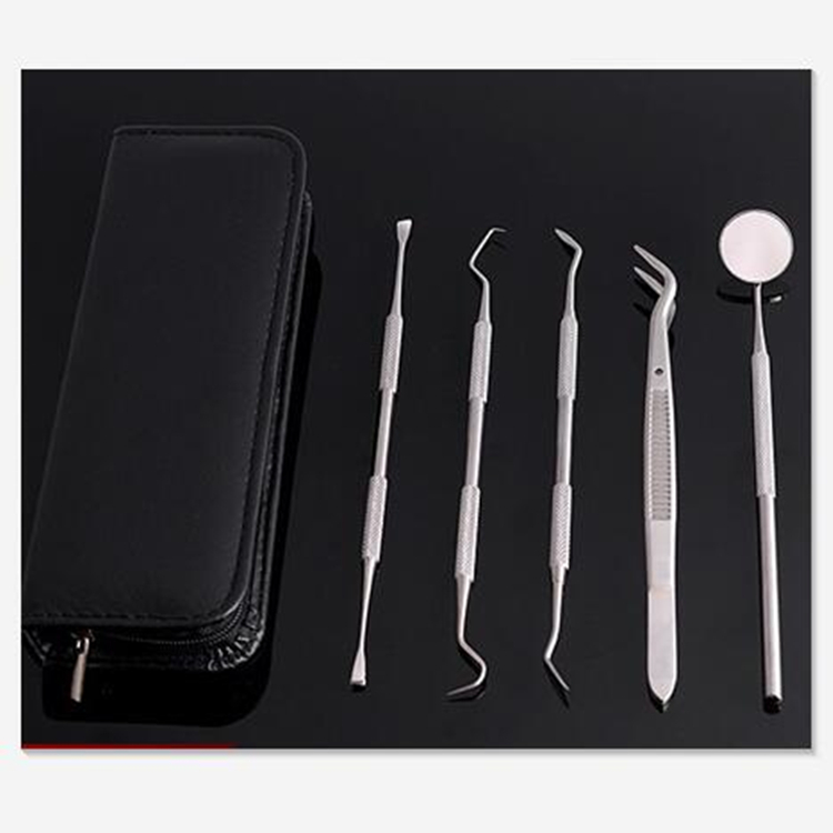 Um instrumento dental 3 PCS um conjunto com espelho e cera entalhadores e exploradores