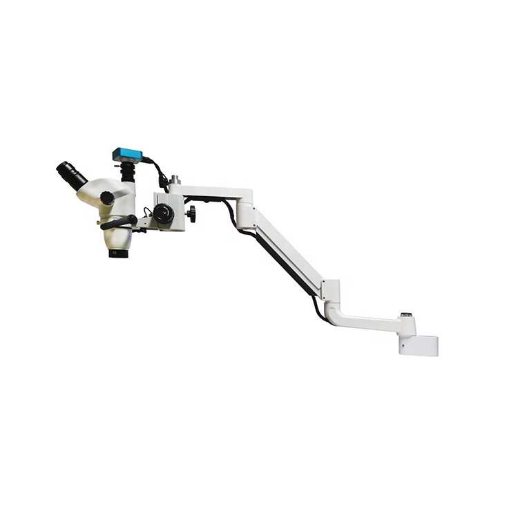 Microscópio dental do equipamento dental com câmera instala na unidade dental