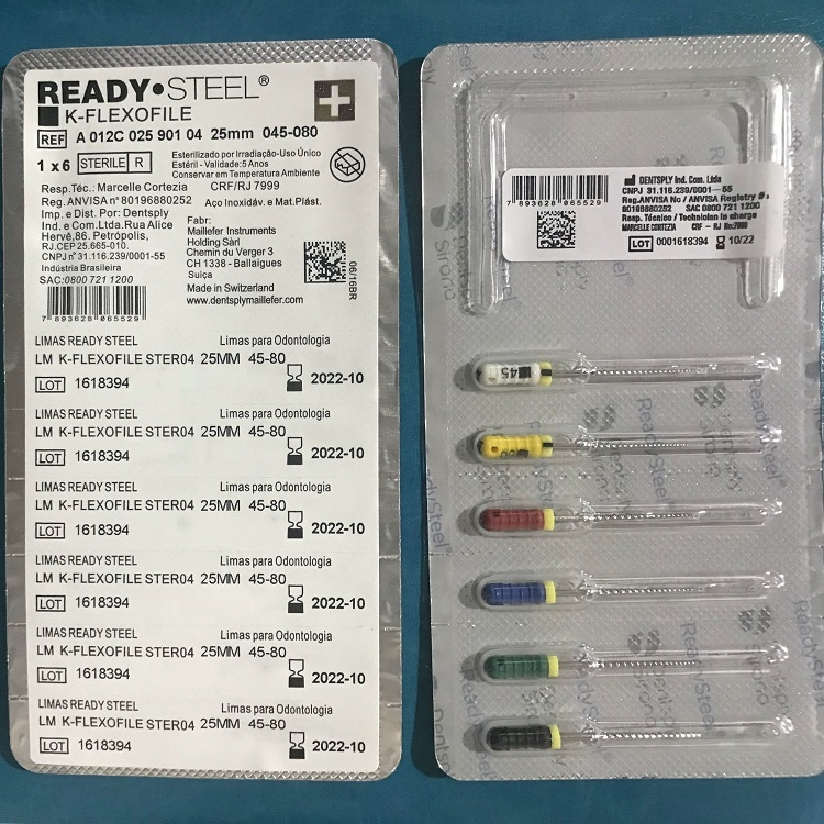 Sirona DSB embalagem K Flexo Files arquivos de canal radicular / arquivos k dentais