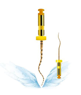 Arquivo de Niti do ouro de Protaper da ativação endodôntica dental do calor