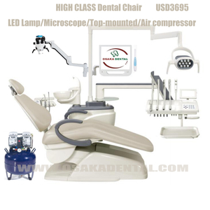 Cadeira odontológica de alta qualidade com microscópio com montagem na parte superior